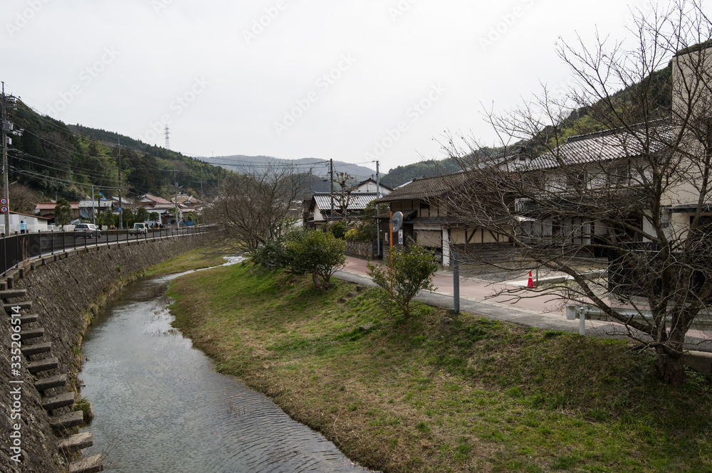 島根県出雲　玉作湯神社の近くの風景