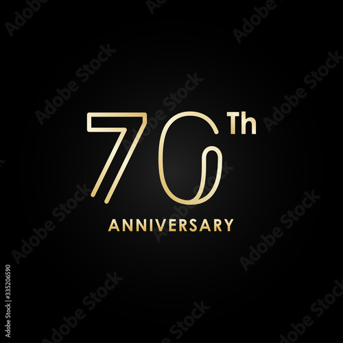 Anniversary Gold Number Vector Design