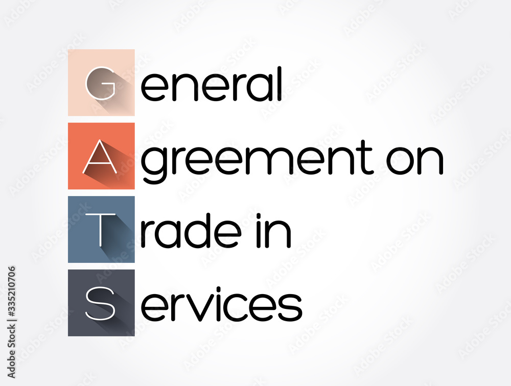 Vektorová grafika „GATS General Agreement on Trade in Services