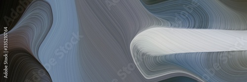futuristic background banner with dim gray, pastel gray and very dark green color. curvy background illustration © Eigens