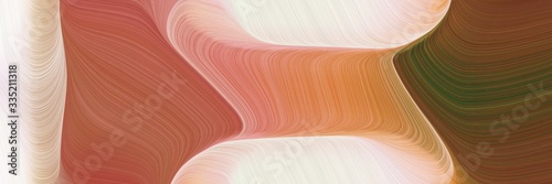 futuristic banner with waves. curvy background illustration with sienna, antique white and moderate red color