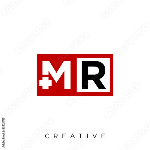 mr logo design vector icon