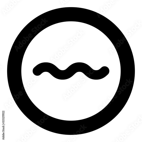 Moisture resistant Designation on the wallpaper symbol icon in circle round black color vector illustration flat style image photo