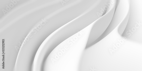 Fototapeta Naklejka Na Ścianę i Meble -  Abstract Architecture Background. White Circular Building