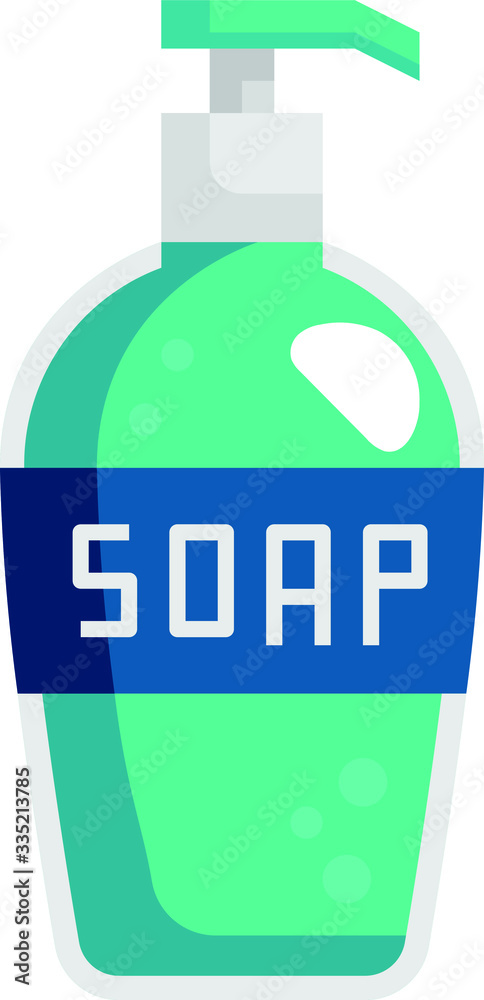 Clip-art Illustration of Bottle of Liquid Soap Clip-art Illustration of Bottle of Liquid Soap