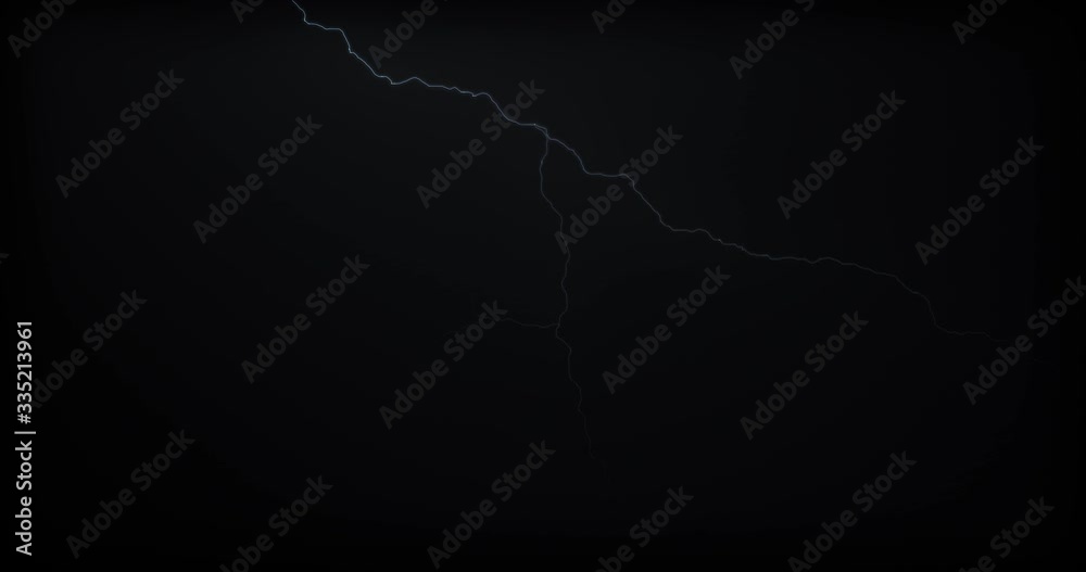 Lightning strikes on a black background with realistic reflections Lightning strikes on a black background with realistic reflections