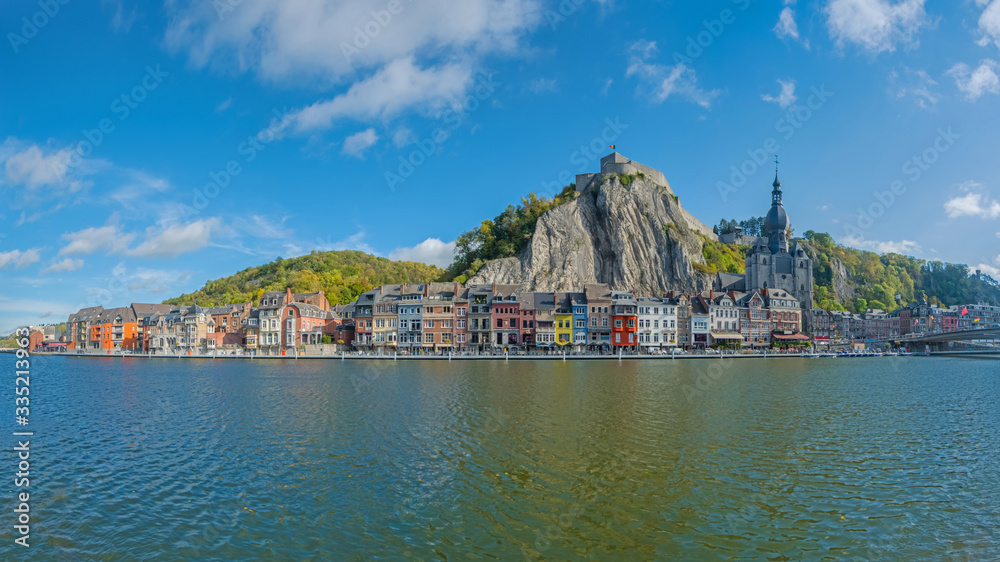 A Beautiful City View Of Dinant In Belgium. The Name Dinant Comes From The Celtic Divo Nanto, Meaning The Sacred Valley