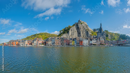 Fototapeta Naklejka Na Ścianę i Meble -  A Beautiful City View Of Dinant In Belgium. The Name Dinant Comes From The Celtic Divo Nanto, Meaning The Sacred Valley