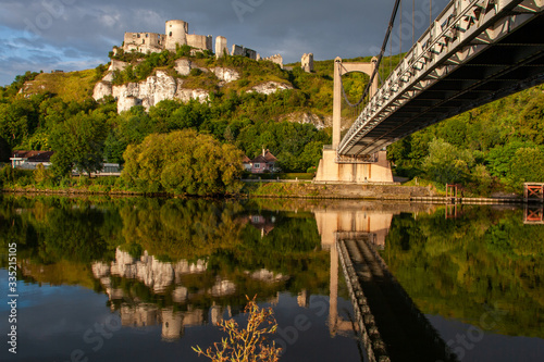 Tableau sur toile Château Gaillard über der Seine in der Normandie in Frankreich