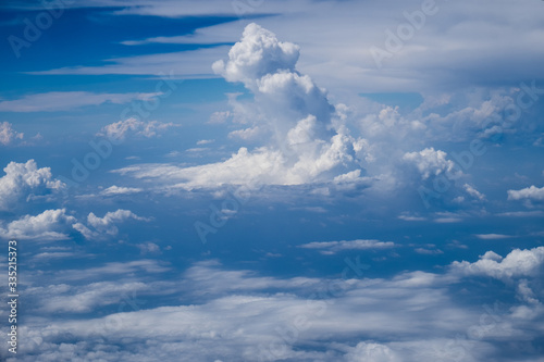 Beautiful blue sky with clouds background.Sky clouds.Sky with clouds weather nature cloud blue