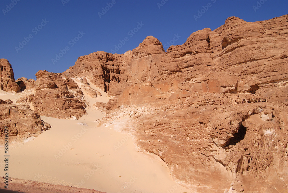 The Sands and mountains of the Sinai desert