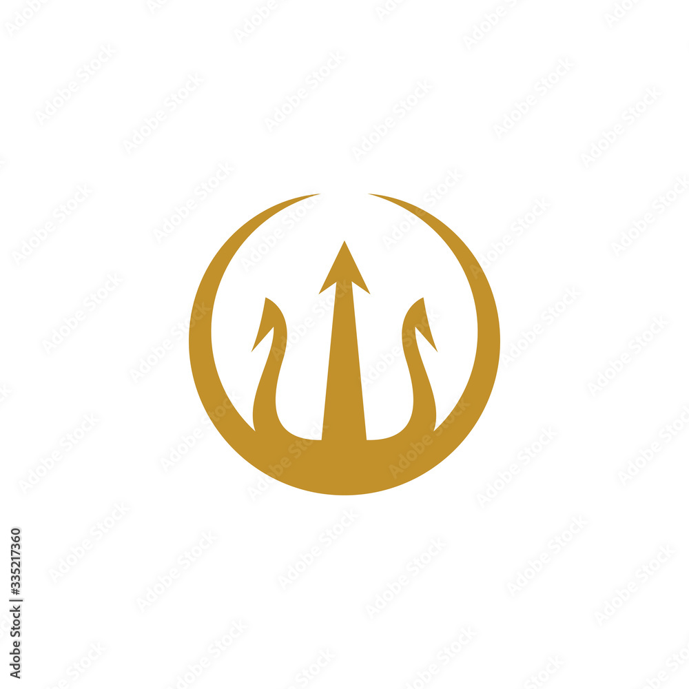 Trident Logo icon Template vector