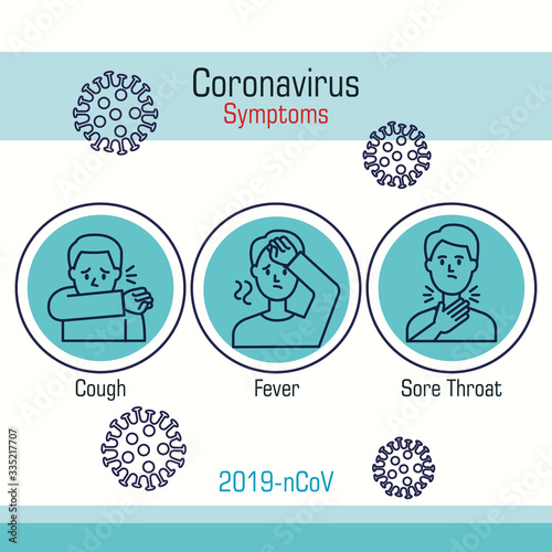 set icons symptoms of covid 19 vector illustration design