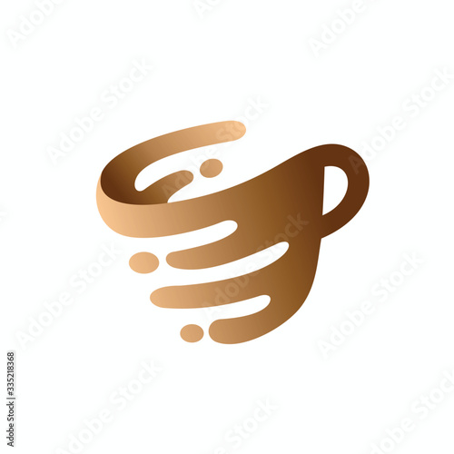 cup of coffee logo, milk logo design