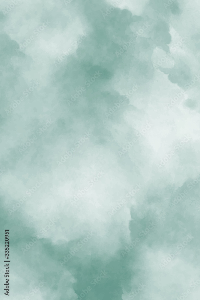 blue-gray watercolor background for greeting cards, invitation and other design. Gray-green, marine color background.
