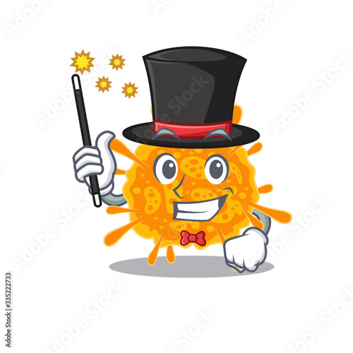 An attractive Magician of nobecovirus cartoon design