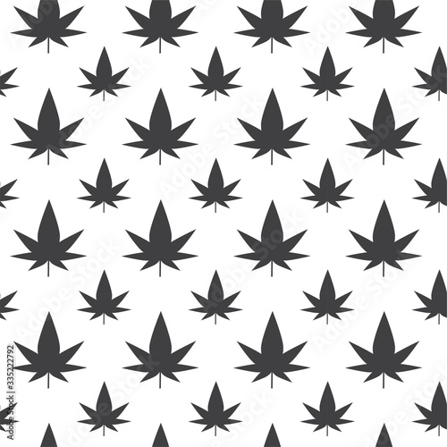 Vector illustration with cannabis leaves. Cannabis pattern. Great for backgrounds  fabrics  wrapping paper  etc.