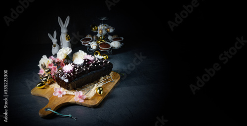 Delicious Easter homemade chocolate cake