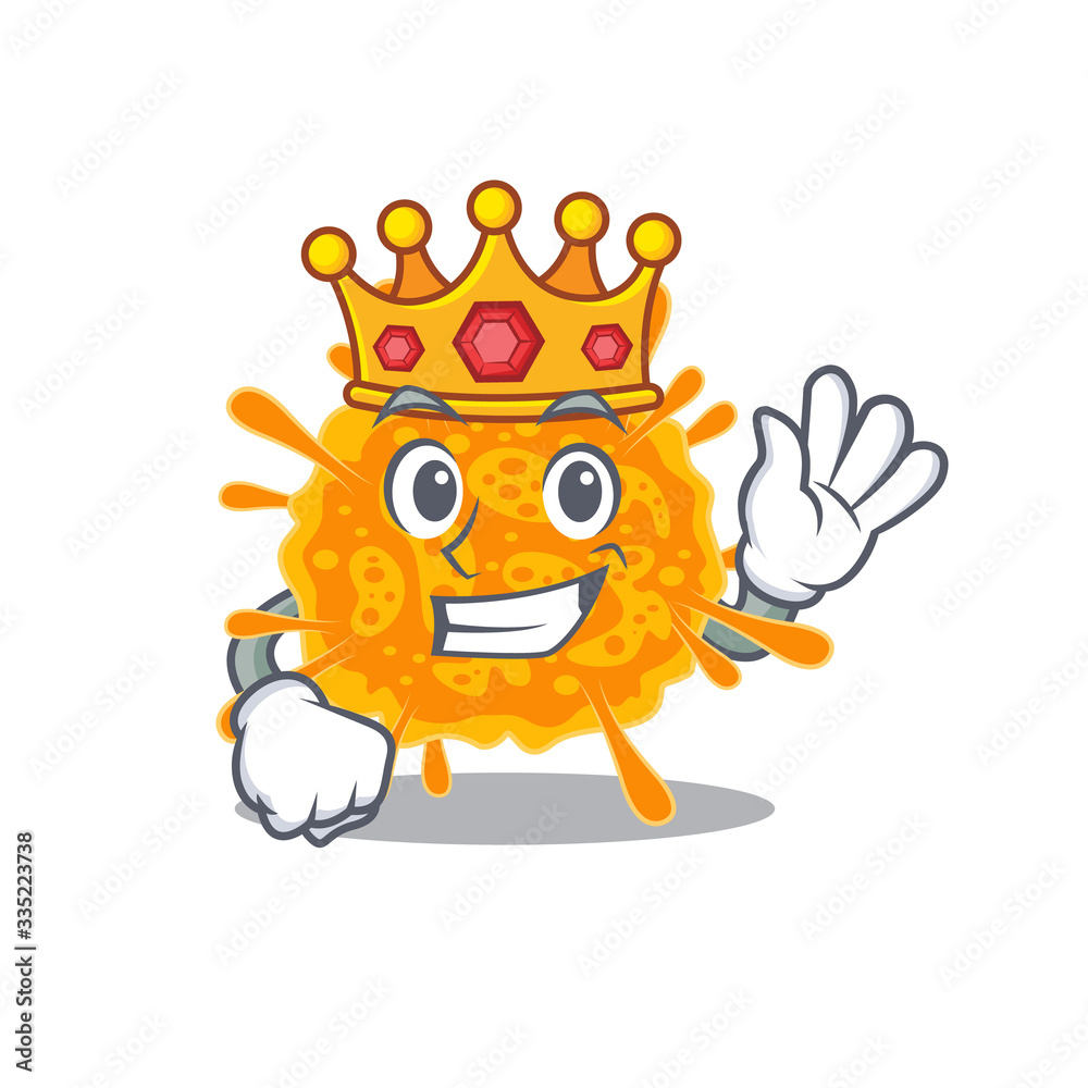 A Wise King of nobecovirus mascot design style