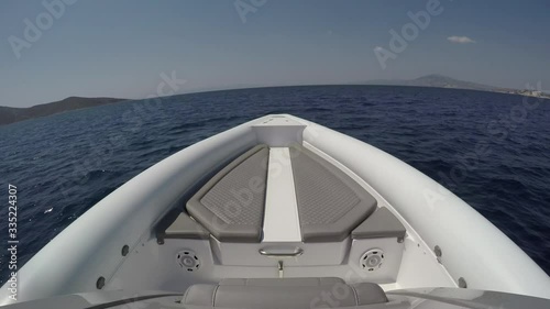 Wallpaper Mural On board front view of a rib navigating extremely fast. Torontodigital.ca