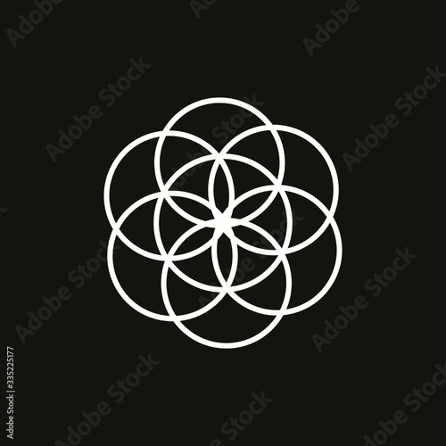 This is the stage in the creation of the Flower of Life, a geometric shape that symbolizes the entire universe.