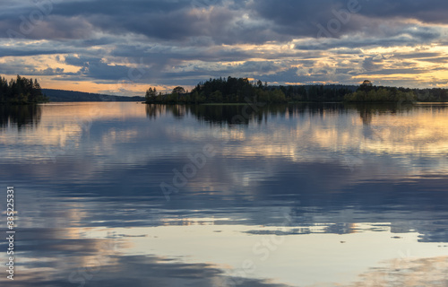 Sunset on the Lake Ounasjärvi in Finland's Lapland