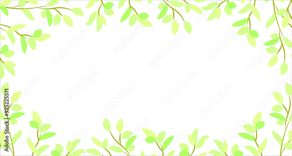 Frame of delicate leaves. Vector illustration. Frame of delicate leaves. Vector illustration.