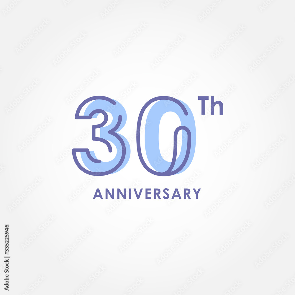 Anniversary Elegant Number Vector Design Anniversary Elegant Number Vector Design