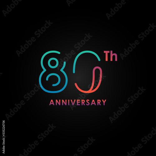 Anniversary Elegant Number Vector Design