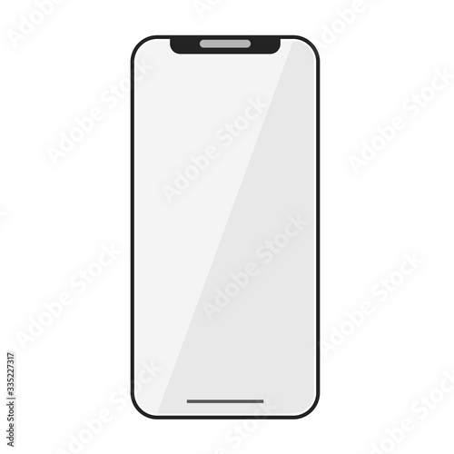 モノクロの携帯電話、スマートフォンのシルエット素材