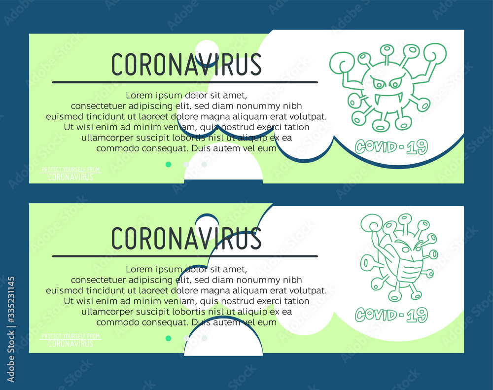 Covid-19 Coronavirus info dangerous virus in vector 