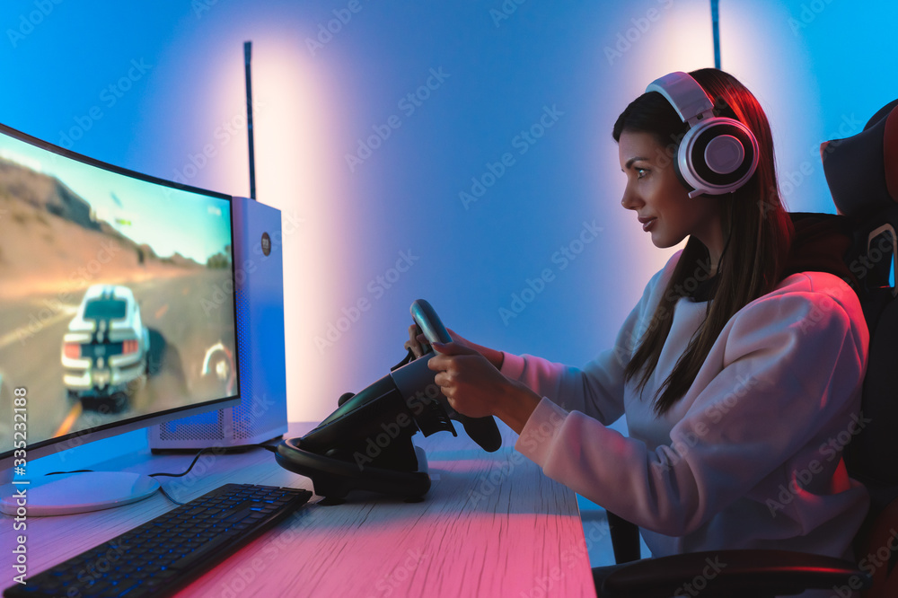 Girl Playing Computer Games