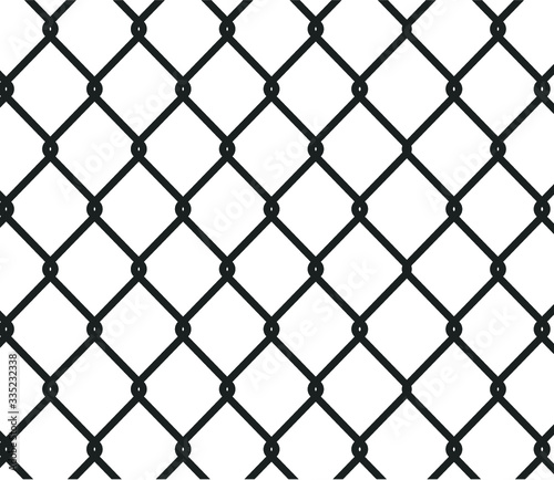Chain link fence background. silhouette of metal wire mesh, pattern