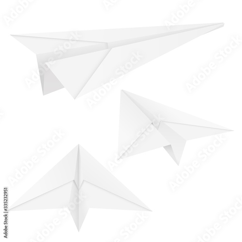 Paper airplanes. Folded glides