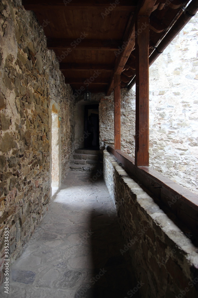 The interior of the rock castle on the lake
The interior of the rock castle on the lake