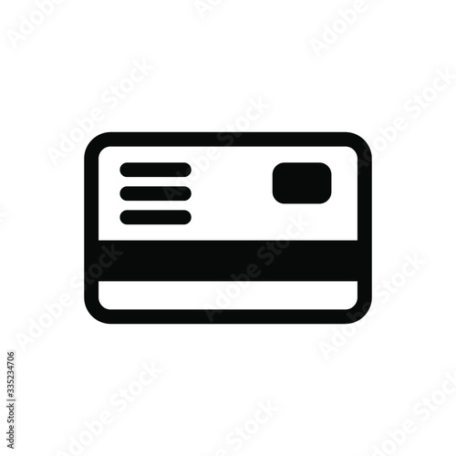 Credit Card Icon , Money Buy Transfer Deposit , Template Logo Design Vector Emblem Isolated Illustration, Outline Solid Background White
