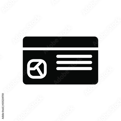 Credit Card Icon , Money Buy Transfer Deposit , Template Logo Design Vector Emblem Isolated Illustration, Outline Solid Background White
