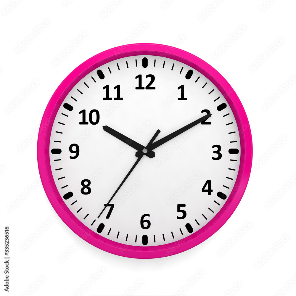 wall clock o'clock time hours minutes seconds 3D wall clock o'clock time hours minutes seconds 3D