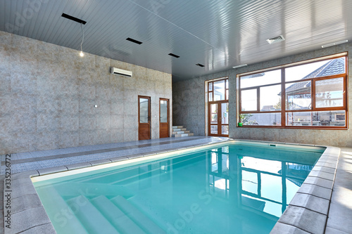 beautiful indoor pool without people