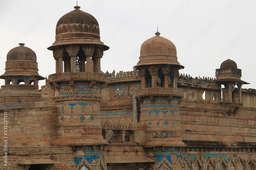 Gwailor Fort denominated by the colorful Fort, India