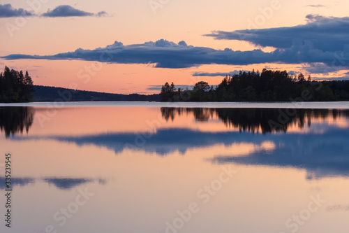 Sunset in Lake Ounasjärvi, Finland's Lapland