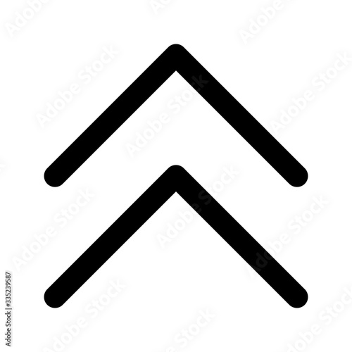 Double Up Line Icon Vector