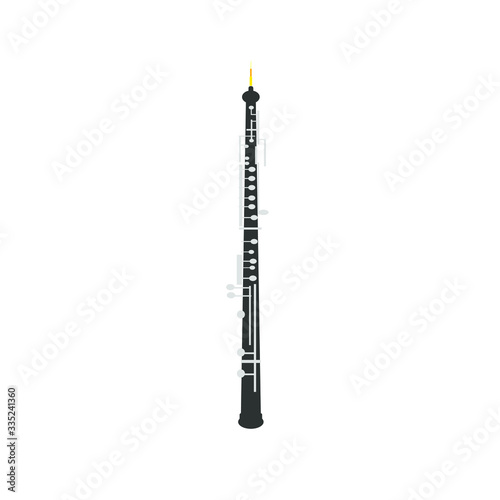oboe musical instruments on white background