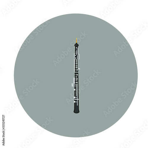 oboe musical instruments on white background