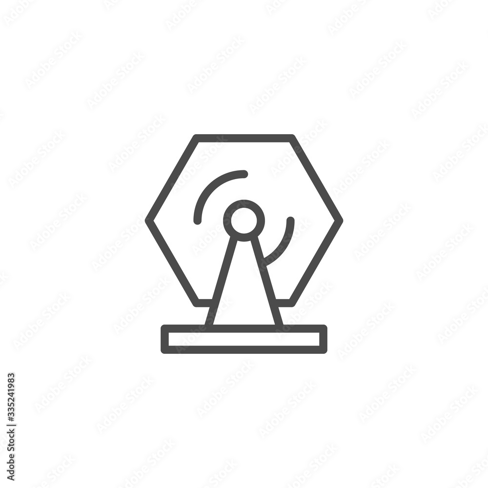 Lottery wheel line outline icon Lottery wheel line outline icon