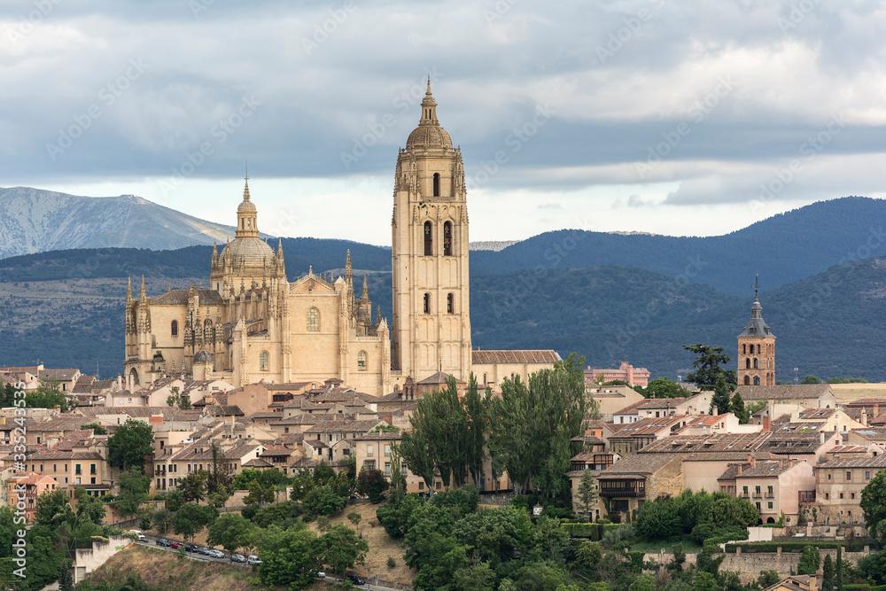 The famous cathedral of Segovia in Spain, the last gothic cathedral built in Europe