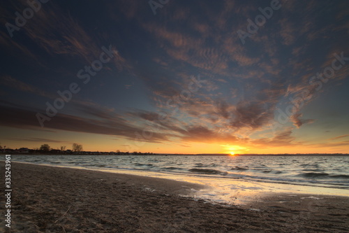 Fototapeta Naklejka Na Ścianę i Meble -  Sunset on the beach - Baltic Sea Poland. 