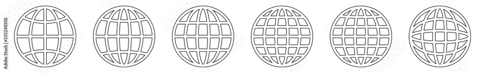 World Icon Black | Earth Illustration | Globe Symbol | Planet Logo ...