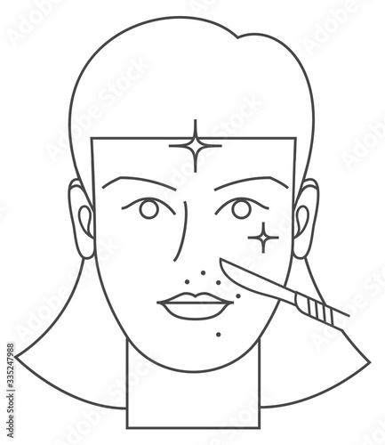 Dermaplaning procedure icon