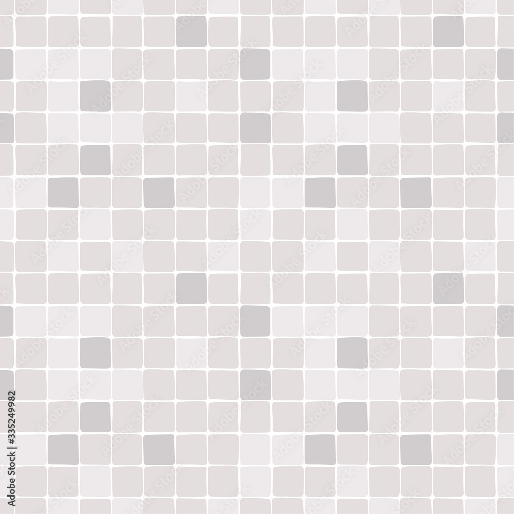 Fototapeta Simple repeated pattern of white and gray resquare tiles